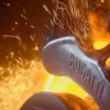 观看布加迪的3D打印制动钳使制动盘着火