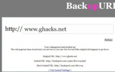 在线服务Backupurl提供了另一种创建网站的缓存副本的方法